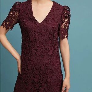 NWT Anthropologie Edith Lace Tunic Dress by Donna Morgan Size 4
